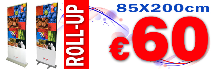 Roll-up 85x200cm 60 euro